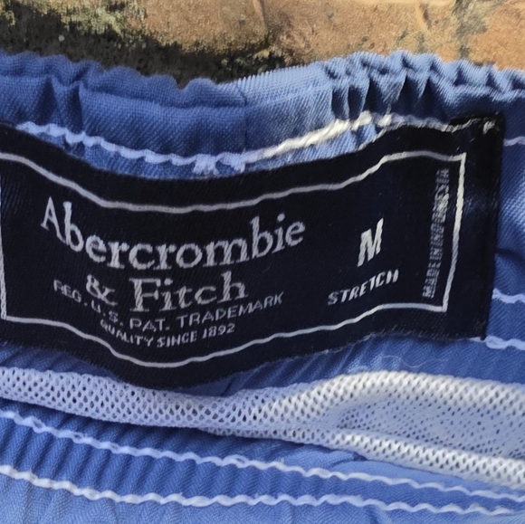 Abercrombie & Fitch Blue, White, and Yellow Swim Trunks - Picture 7 of 7